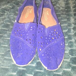 TOMS Women's Blue Slip-On Shoes